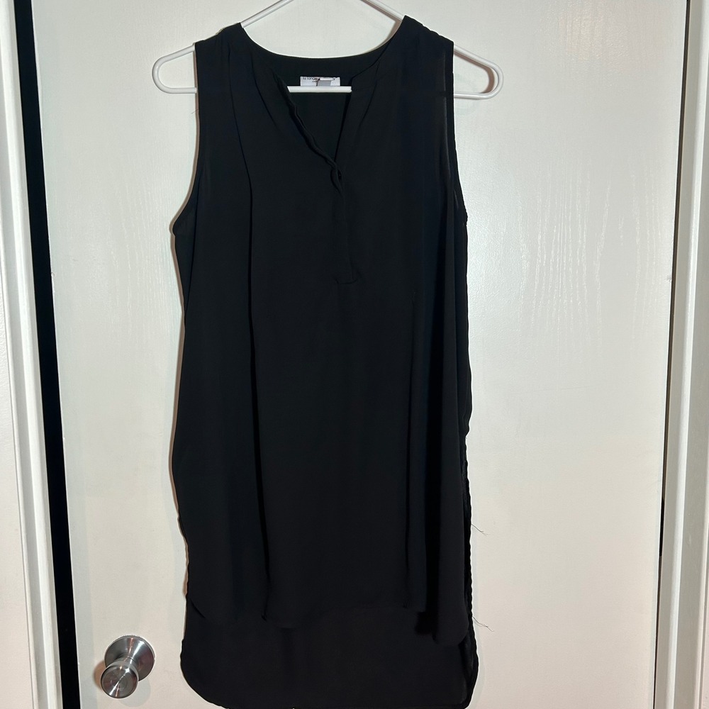 Liz Lange‎ Maternity Black Sleeveless High Low Hem Tunic Top XS